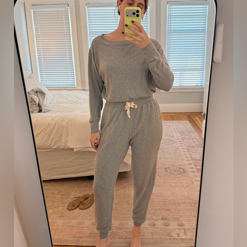 Spiritual Gangster - Cozy Gray Women's Loungewear jumpsuit